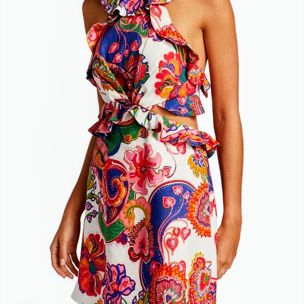 Zimmerman Lovestruck Tie Back Mini Dress